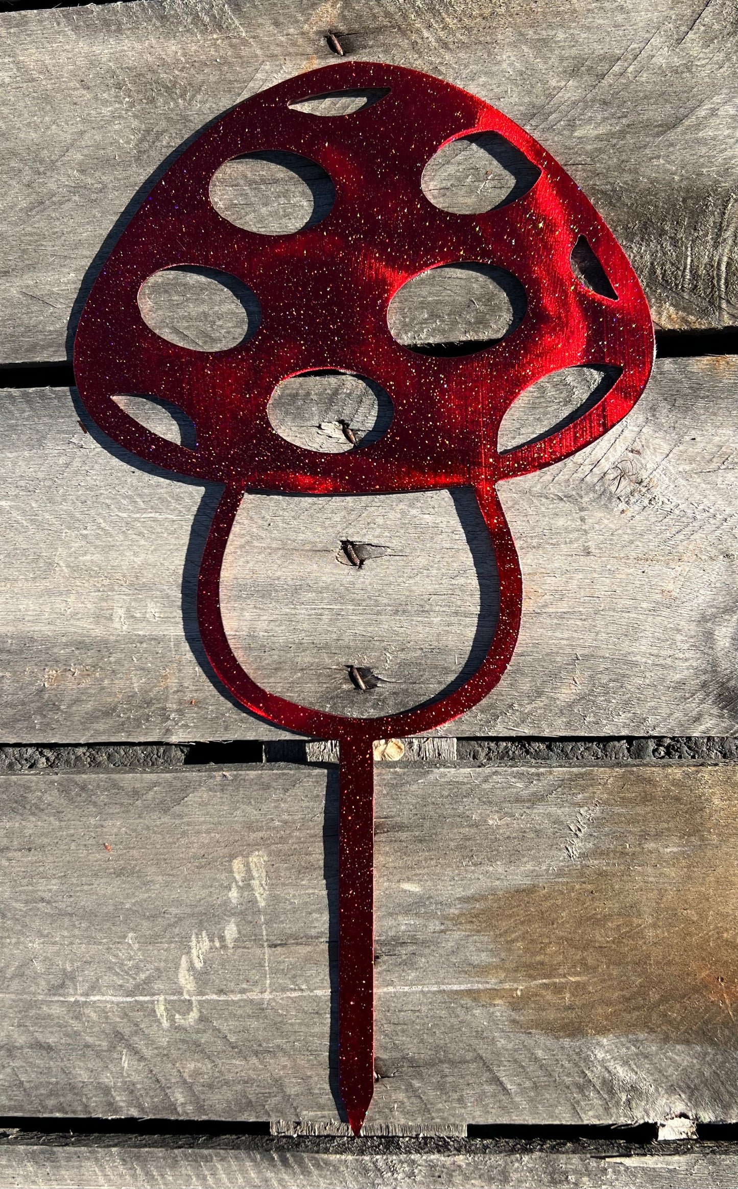 Mushroom Garden Stake