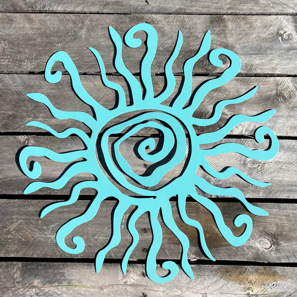 Wacky Sun Metal Art--Sea foam