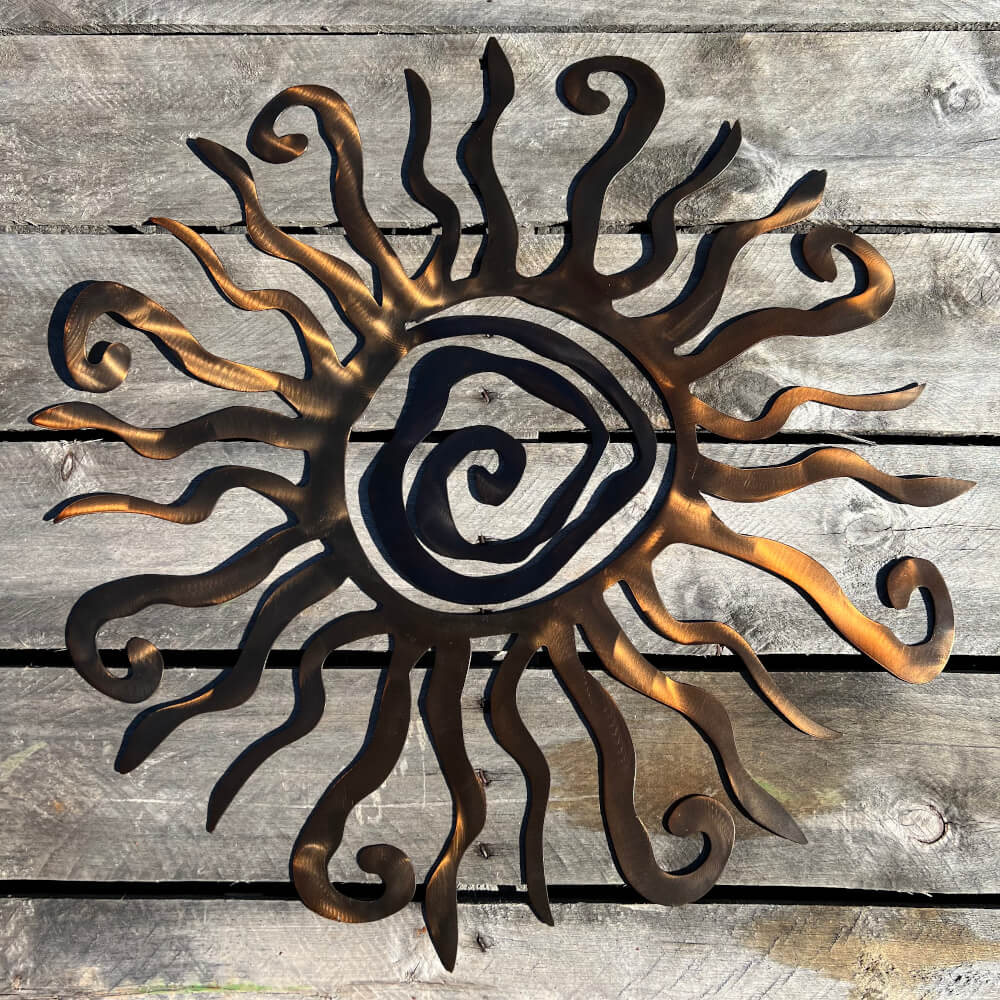 Wacky Sun Metal Art--Copper